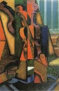Juan Gris Fiddle and Guitar oil painting artist